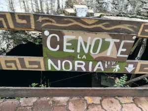 Letrero del Cenote la Noria